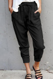 Fashion Casual Solid Patchwork Loose Mid Waist Pencil Bottoms