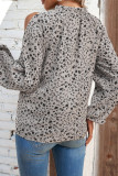 Sweet Print Patchwork O Neck Tops