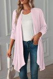 Casual Solid Asymmetrical Scarf Collar Outerwear(6 Colors)
