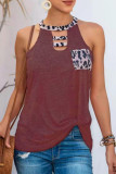Fashion Casual Print Split Joint Halter Tops