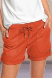 Casual Solid Split Joint Pocket Straight Solid Color Bottoms