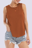 Fashion Casual Solid Patchwork O Neck Tops
