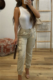 Casual Solid Basic O Neck Tops