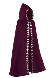 Casual Print Patchwork Hooded Collar Outerwear