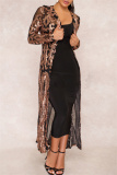 Fashion Casual Patchwork Hollowed Out Cardigan Outerwear