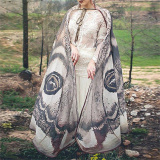 Fashion Butterfly Print Cardigan Outerwear