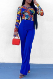 Casual Solid Patchwork Boot Cut High Waist Speaker Solid Color Bottoms