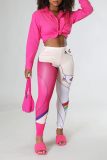 Street Print Patchwork Skinny High Waist Pencil Full Print Bottoms
