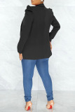 Fashion Casual Solid Patchwork Turn-back Collar Outerwear