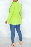 Fashion Casual Solid Patchwork Turn-back Collar Outerwear