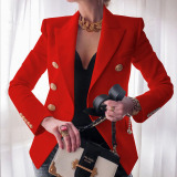 Casual Solid Patchwork Buttons Turn-back Collar Outerwear