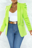 Fashion Casual Solid Patchwork Turn-back Collar Outerwear