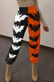 Fashion Casual Print Patchwork Regular High Waist Trousers
