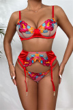 Fashion Sexy Patchwork Embroidery Patchwork See-through Lingerie