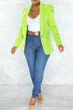 Fashion Casual Solid Patchwork Turn-back Collar Outerwear