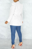 Fashion Casual Solid Patchwork Turn-back Collar Outerwear