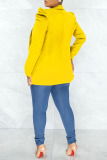 Fashion Casual Solid Patchwork Turn-back Collar Outerwear
