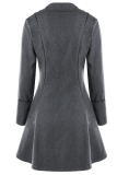 Sweet Vintage Solid Patchwork Turndown Collar Outerwear