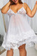 Fashion Sexy Plus Size Living Solid See-through Backless V Neck Sling Dress