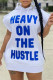 Fashion Casual Letter Print Basic Hooded Collar Short Sleeve Dress Dresses
