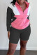 Casual Sportswear Solid Patchwork Zipper Collar Long Sleeve Two Pieces