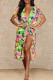 Sexy Print Patchwork Swimwears Three Pieces