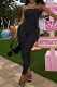 Sexy Solid Patchwork Strapless Skinny Jumpsuits