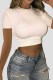 Fashion Casual Solid Basic O Neck T-Shirts