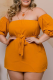 Casual Solid Patchwork Off the Shoulder Plus Size Two Pieces