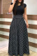 Fashion Casual Print Patchwork O Neck Short Sleeve Dress
