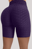 Casual Sportswear Solid Basic High Waist Skinny Yoga Shorts