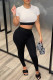 Fashion Casual Solid Patchwork O Neck Short Sleeve Two Pieces