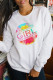 Casual Daily Print Patchwork Letter O Neck Tops