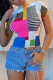 Fashion Casual Print Basic Turtleneck T-Shirts