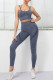 Casual Sportswear Print Patchwork Spaghetti Strap Sleeveless Two Pieces
