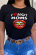 Casual Street Print Patchwork O Neck T-Shirts