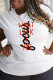 Fashion Casual Print Letter O Neck T-Shirts