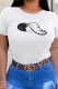 Casual Street Print Patchwork O Neck T-Shirts