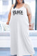 Casual Print Patchwork Spaghetti Strap Sling Dress Plus Size Dresses
