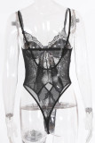 Sexy Hollowed Out Patchwork Valentines Day Lingerie