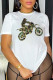 Casual Vintage Print Patchwork O Neck T-Shirts