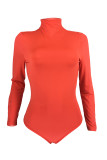 Fashion Casual Solid Basic Turtleneck Long Sleeve Two Pieces