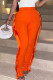 Casual Solid Tassel Patchwork Regular High Waist Pencil Solid Color Bottoms