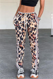 Fashion Casual Print Patchwork Regular Mid Waist Trousers