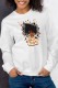 Fashion Street Print Patchwork O Neck Tops