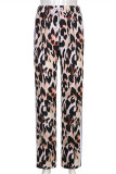 Fashion Casual Print Patchwork Regular Mid Waist Trousers