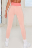 Casual Sportswear Solid Patchwork High Waist Skinny Trousers