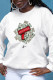 Fashion Daily Print Patchwork O Neck Tops