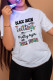 Daily Print Letter O Neck T-Shirts