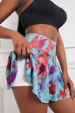 Casual Sportswear Print Tie-dye High Waist Skirt